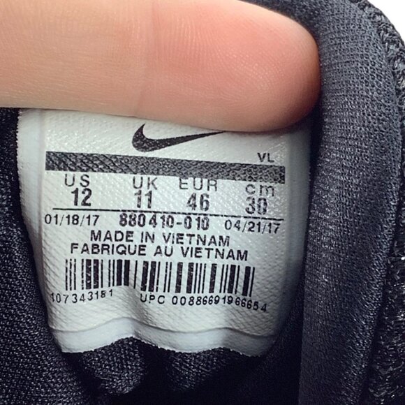 Nike Alpha Menace Pro Mid Football Cleats Shoes Men 12 Black Silver Athletic - Picture 6 of 6